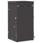 Rabbit Feeder Black 12.5 x 12.5 x 25 cm Cold-Rolled Steel