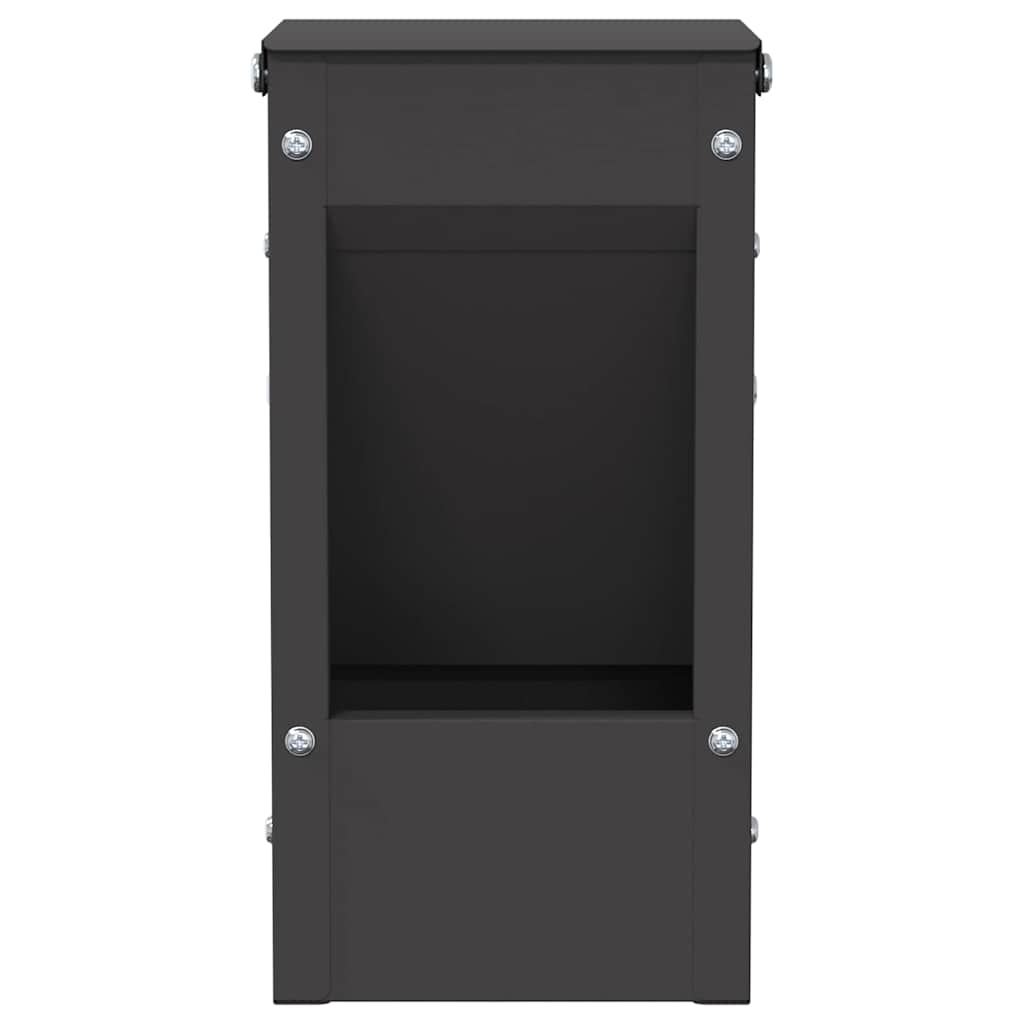 Rabbit Feeder Black 12.5 x 12.5 x 25 cm Cold-Rolled Steel