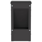 Rabbit Feeder Black 12.5 x 12.5 x 25 cm Cold-Rolled Steel
