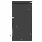 Rabbit Feeder Black 12.5 x 12.5 x 25 cm Cold-Rolled Steel