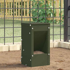 Rabbit Feeder Olive Green 12.5 x 12.5 x 25 cm Cold-Rolled Steel