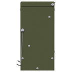 Rabbit Feeder Olive Green 12.5 x 12.5 x 25 cm Cold-Rolled Steel