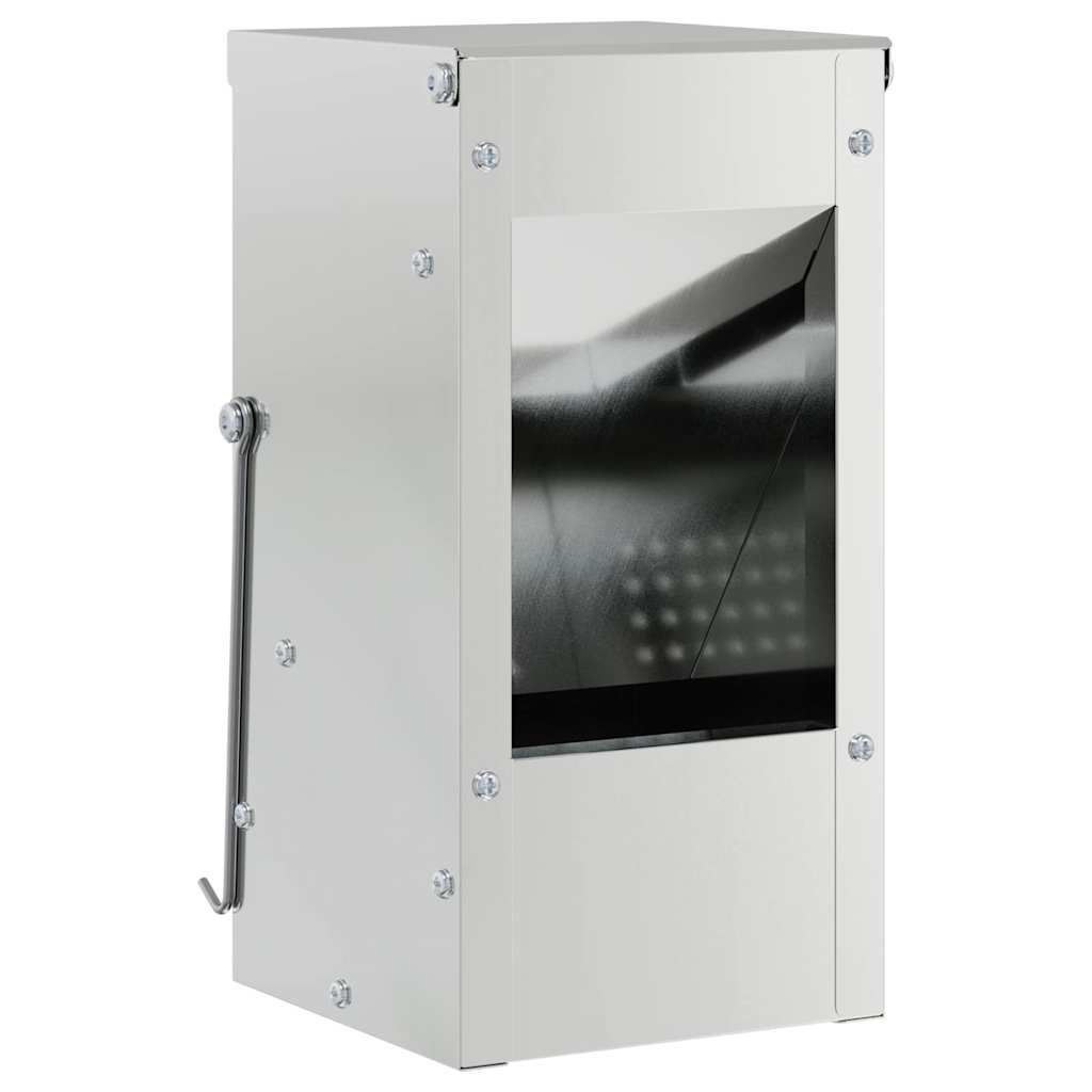 Rabbit Feeder Silver 12.5 x 12.5 x 25 cm Galvanised Steel