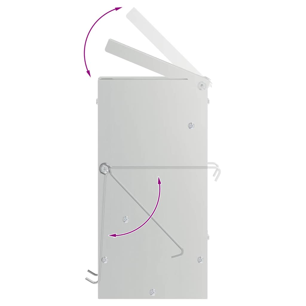 Rabbit Feeder Silver 12.5 x 12.5 x 25 cm Galvanised Steel