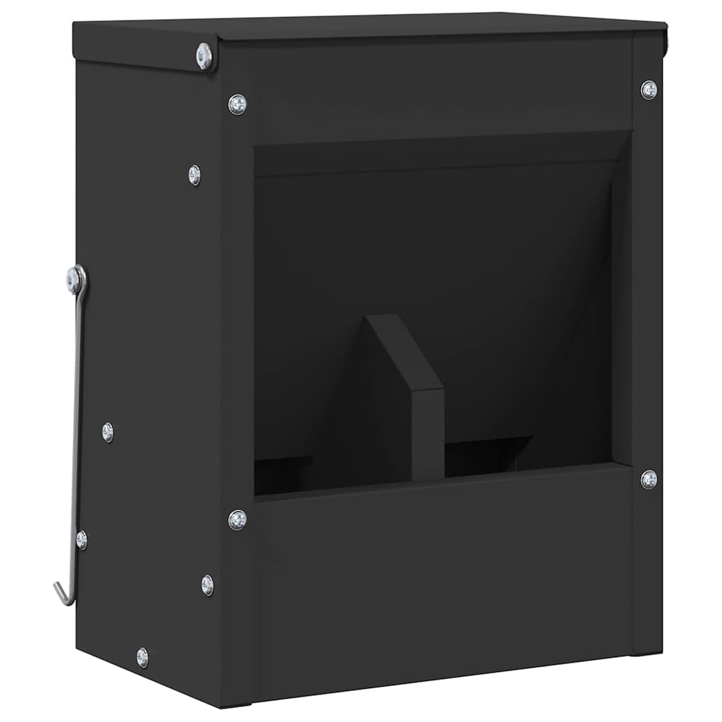 Rabbit Feeder Black 20 x 12.5 x 25 cm Cold-Rolled Steel