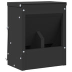 Rabbit Feeder Black 20 x 12.5 x 25 cm Cold-Rolled Steel