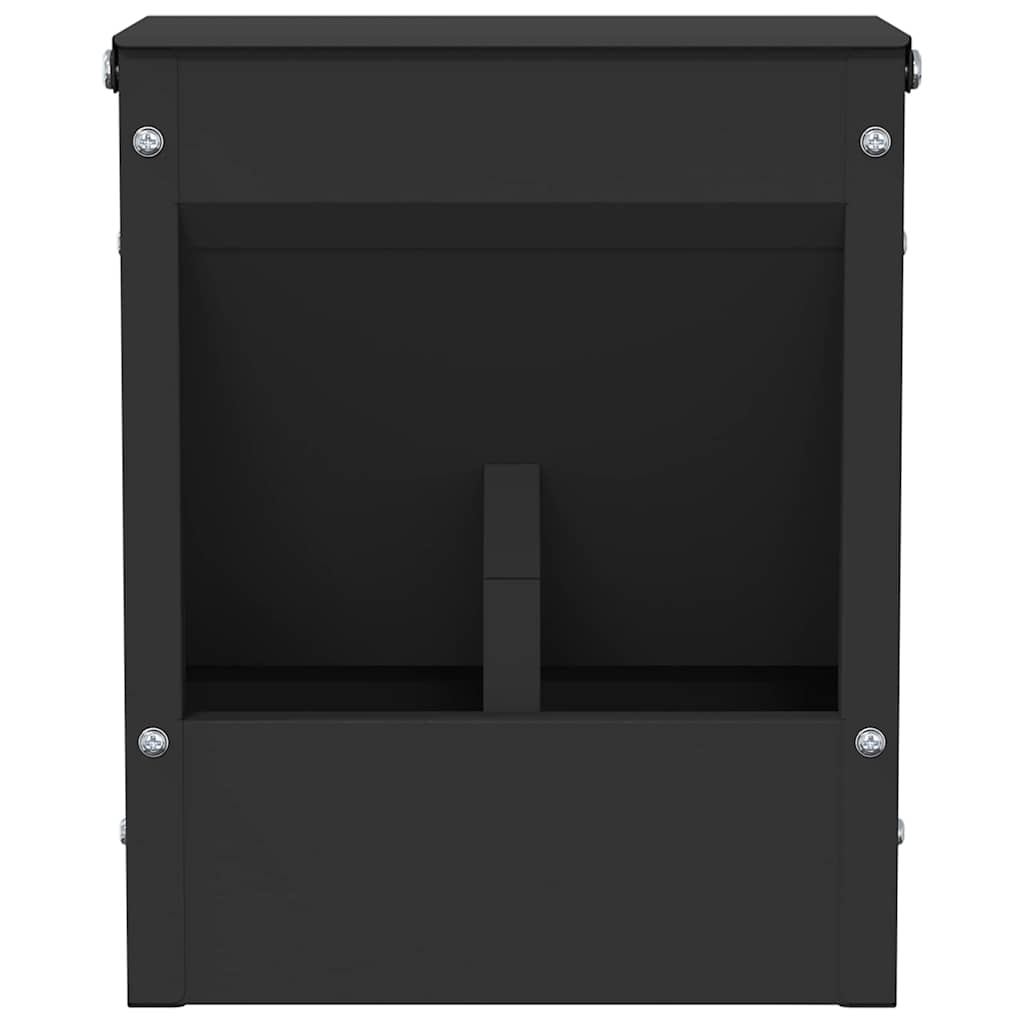 Rabbit Feeder Black 20 x 12.5 x 25 cm Cold-Rolled Steel