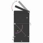 Rabbit Feeder Black 20 x 12.5 x 25 cm Cold-Rolled Steel