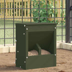 Rabbit Feeder Olive Green 20 x 12.5 x 25 cm Cold-Rolled Steel