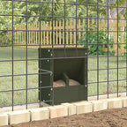 Rabbit Feeder Olive Green 20 x 12.5 x 25 cm Cold-Rolled Steel