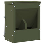 Rabbit Feeder Olive Green 20 x 12.5 x 25 cm Cold-Rolled Steel