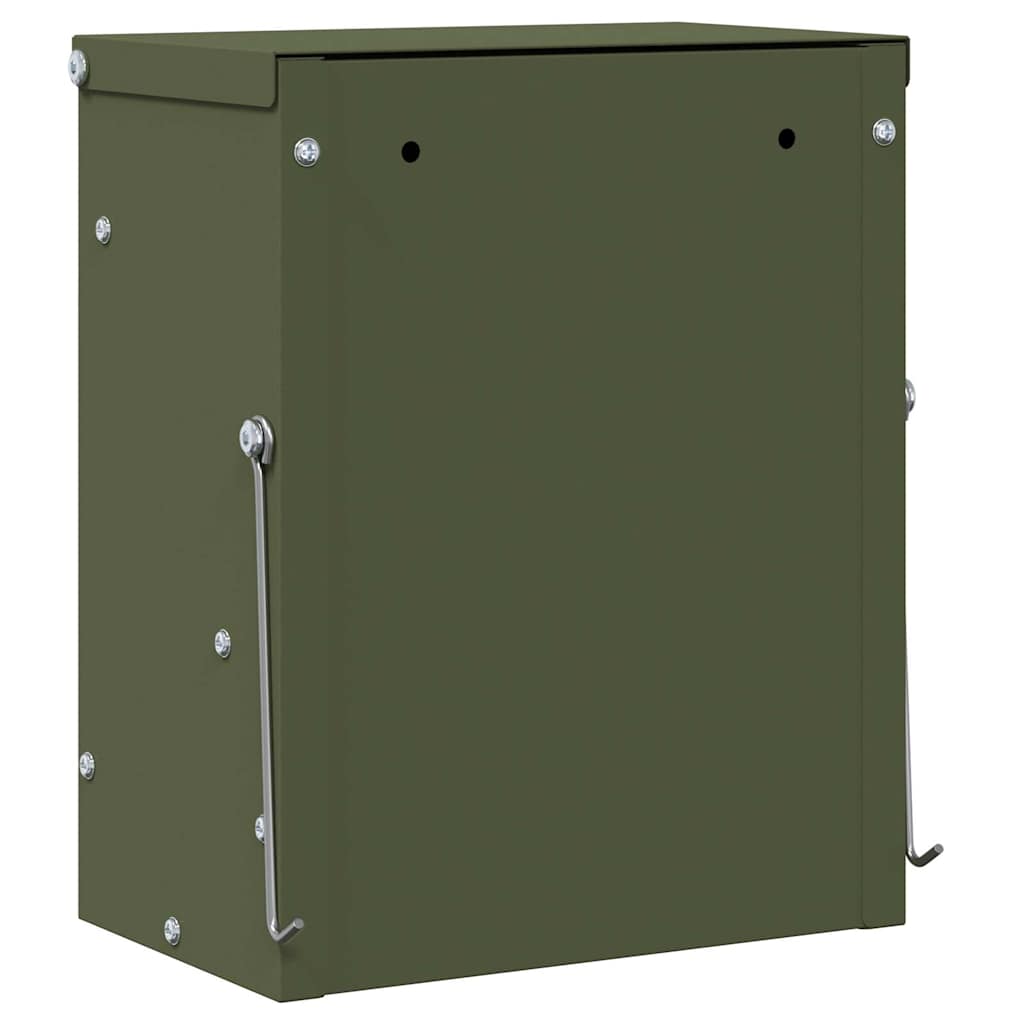 Rabbit Feeder Olive Green 20 x 12.5 x 25 cm Cold-Rolled Steel