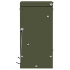 Rabbit Feeder Olive Green 20 x 12.5 x 25 cm Cold-Rolled Steel