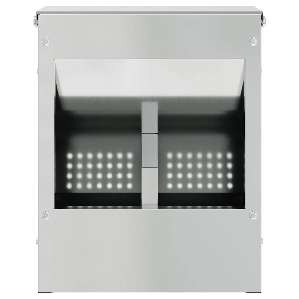 Rabbit Feeder Silver 20 x 12.5 x 25 cm Galvanised Steel