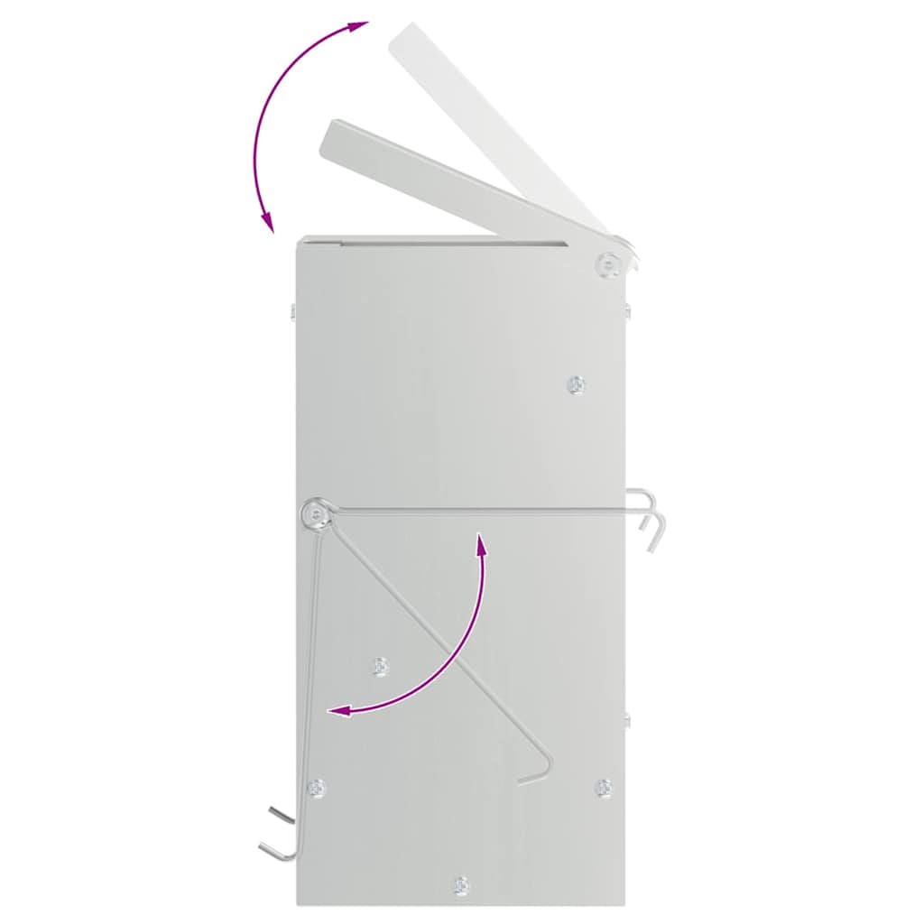 Rabbit Feeder Silver 20 x 12.5 x 25 cm Galvanised Steel