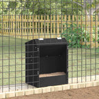 Rabbit Feeder Black 33.5 x 25.5 x 45.5 cm Cold-Rolled Steel