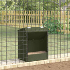 Rabbit Feeder Olive Green 33.5 x 25.5 x 45.5 cm