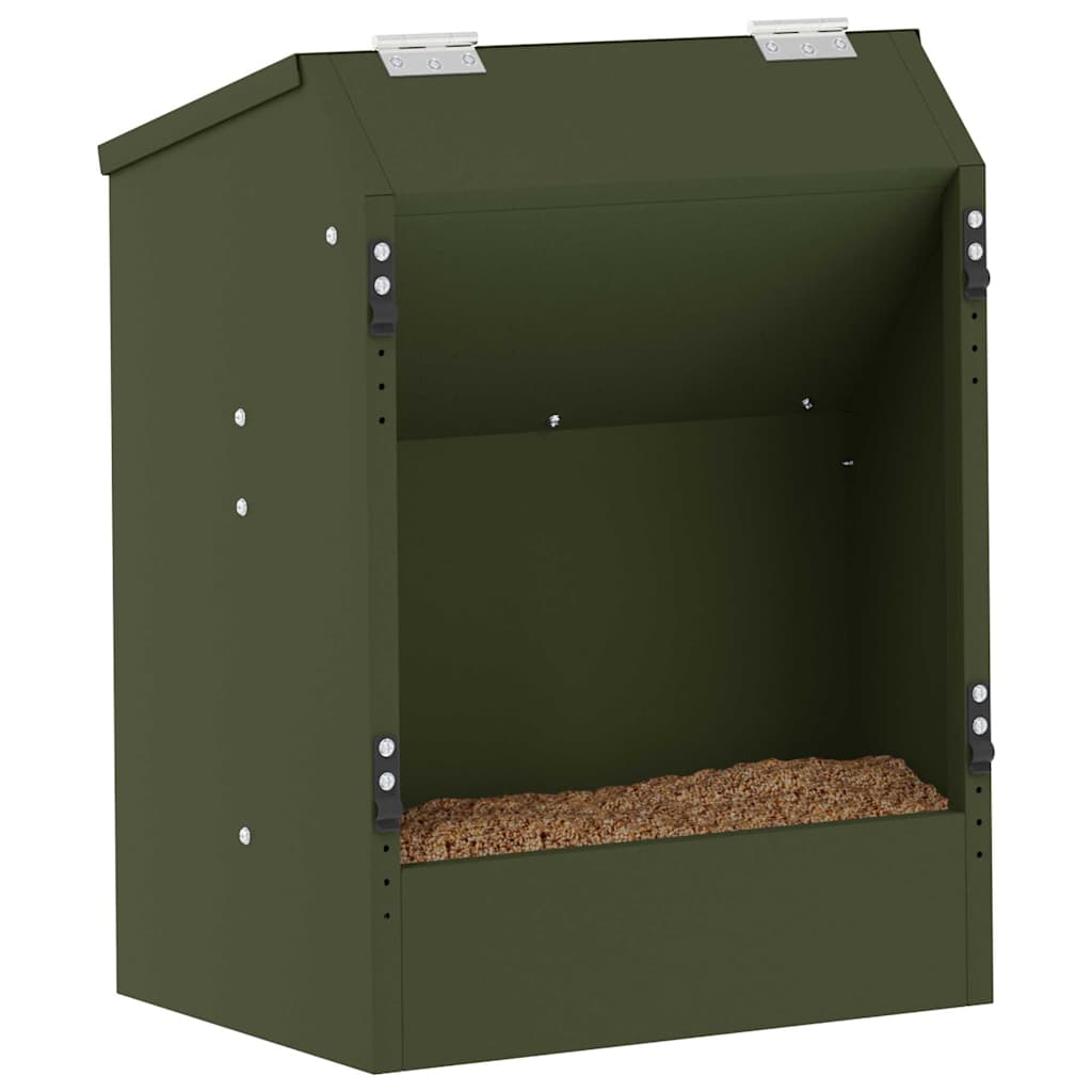 Rabbit Feeder Olive Green 33.5 x 25.5 x 45.5 cm