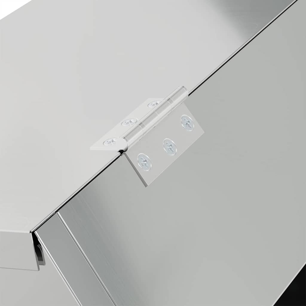 Rabbit Feeder Silver 33.5 x 25.5 x 45.5 cm Galvanised Steel