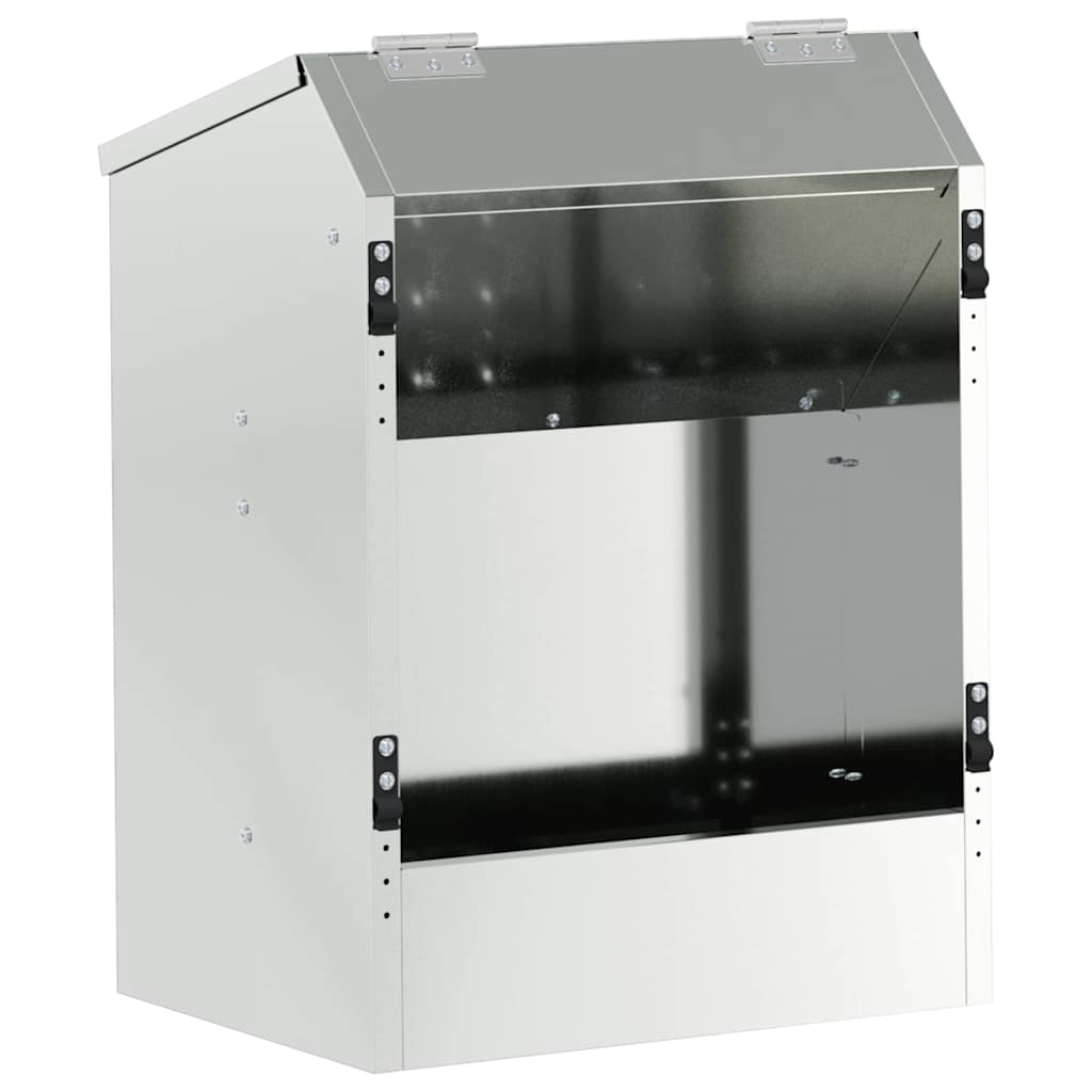 Rabbit Feeder Silver 33.5 x 25.5 x 45.5 cm Galvanised Steel