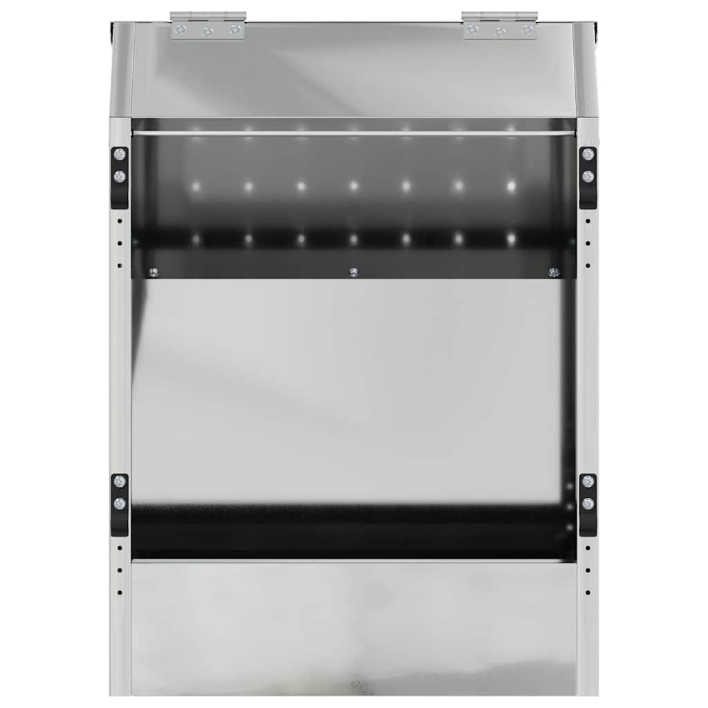 Rabbit Feeder Silver 33.5 x 25.5 x 45.5 cm Galvanised Steel