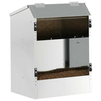 Rabbit Feeder Silver 33.5 x 25.5 x 45.5 cm Galvanised Steel