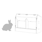 Rabbit Feeder Black 64.5 x 25.5 x 45.5 cm Cold-Rolled Steel