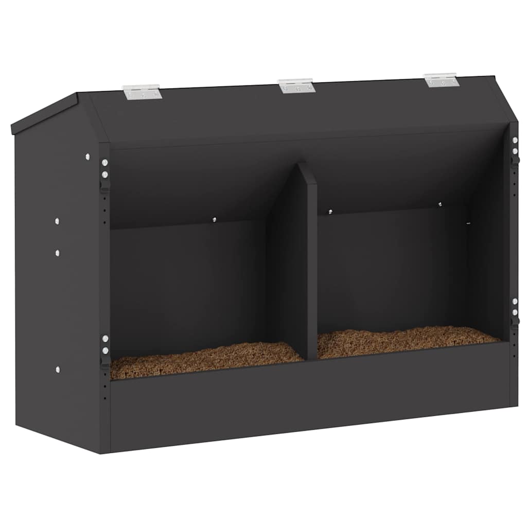 Rabbit Feeder Black 64.5 x 25.5 x 45.5 cm Cold-Rolled Steel