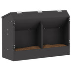 Rabbit Feeder Black 64.5 x 25.5 x 45.5 cm Cold-Rolled Steel
