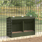 Rabbit Feeder Olive Green 64.5 x 25.5 x 45.5 cm