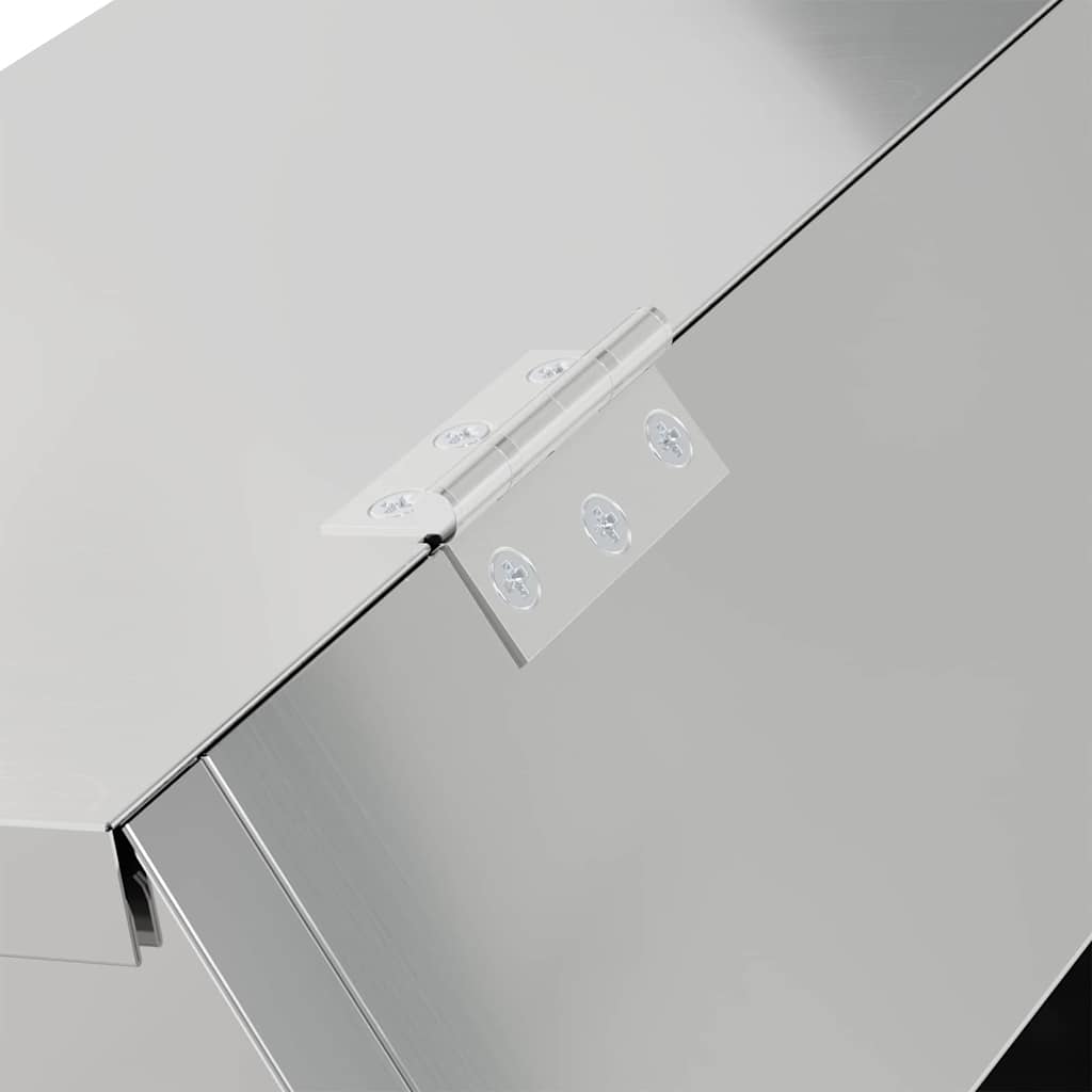 Rabbit Feeder Silver 64.5 x 25.5 x 45.5 cm Galvanised Steel