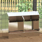Rabbit Feeder Silver 64.5 x 25.5 x 45.5 cm Galvanised Steel