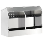 Rabbit Feeder Silver 64.5 x 25.5 x 45.5 cm Galvanised Steel