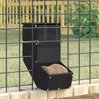 Rabbit Feeder Black 12.5 x 26 x 28.5 cm Cold-Rolled Steel