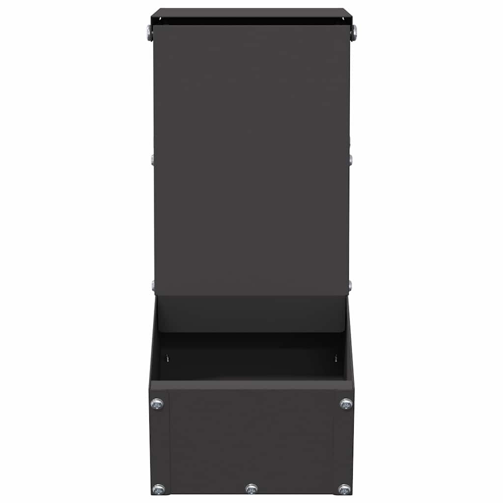 Rabbit Feeder Black 12.5 x 26 x 28.5 cm Cold-Rolled Steel