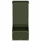 Rabbit Feeder Olive Green 12.5 x 26 x 28.5 cm Cold-Rolled Steel