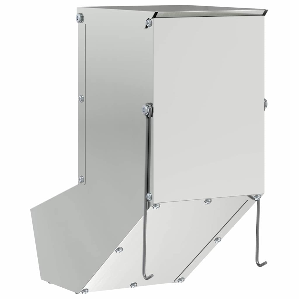 Rabbit Feeder Silver 12.5 x 26 x 28.5 cm Galvanised Steel