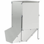 Rabbit Feeder Silver 12.5 x 26 x 28.5 cm Galvanised Steel