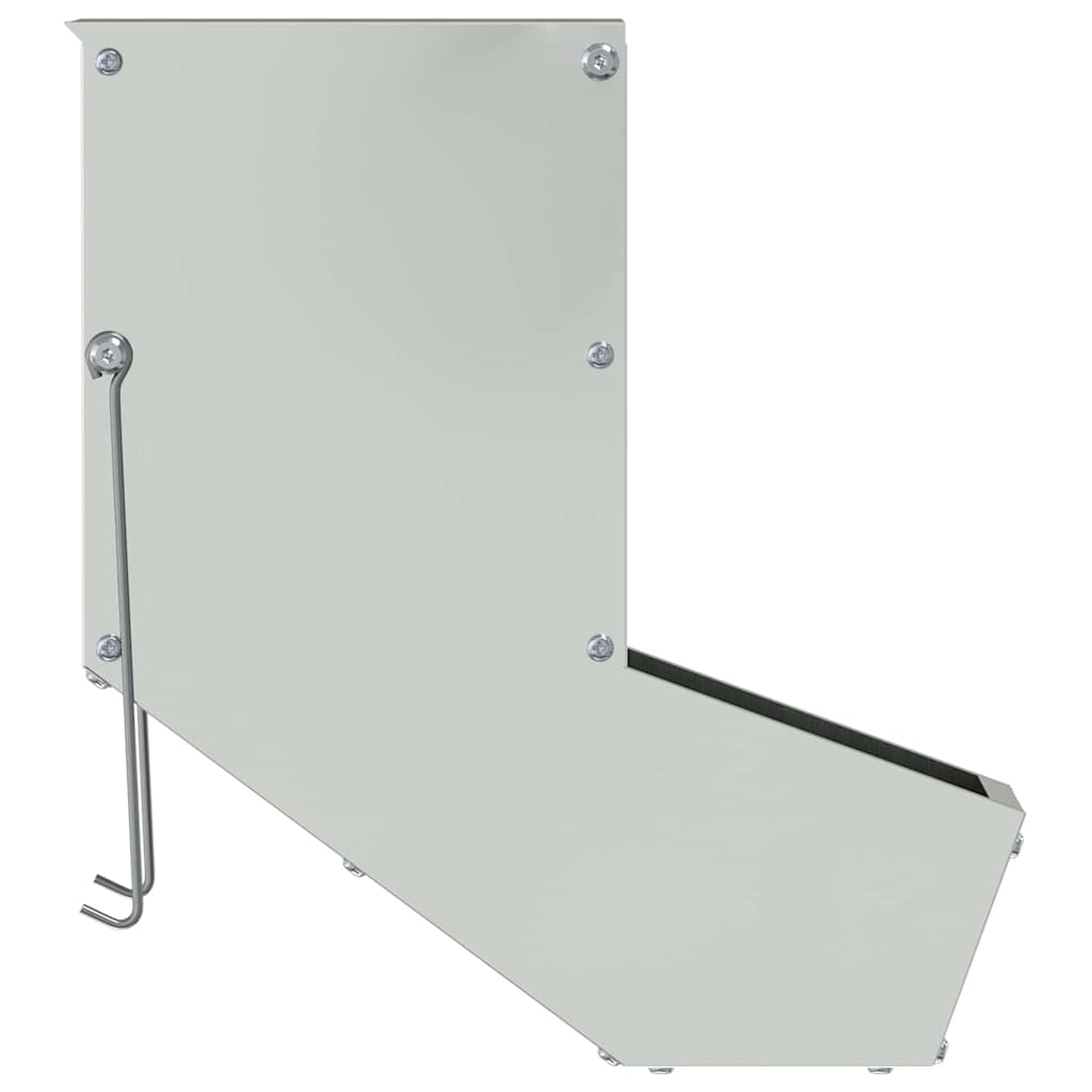 Rabbit Feeder Silver 12.5 x 26 x 28.5 cm Galvanised Steel