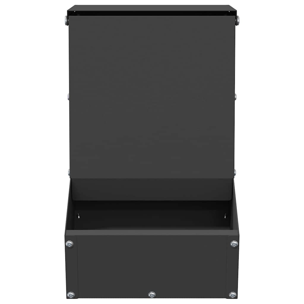 Rabbit Feeder Black 17.5 x 26 x 28.5 cm Cold-Rolled Steel