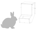 Rabbit Feeder Black 17.5 x 26 x 28.5 cm Cold-Rolled Steel
