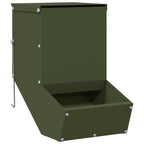 Rabbit Feeder Olive Green 17.5 x 26 x 28.5 cm Cold-Rolled Steel