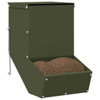 Rabbit Feeder Olive Green 17.5 x 26 x 28.5 cm Cold-Rolled Steel