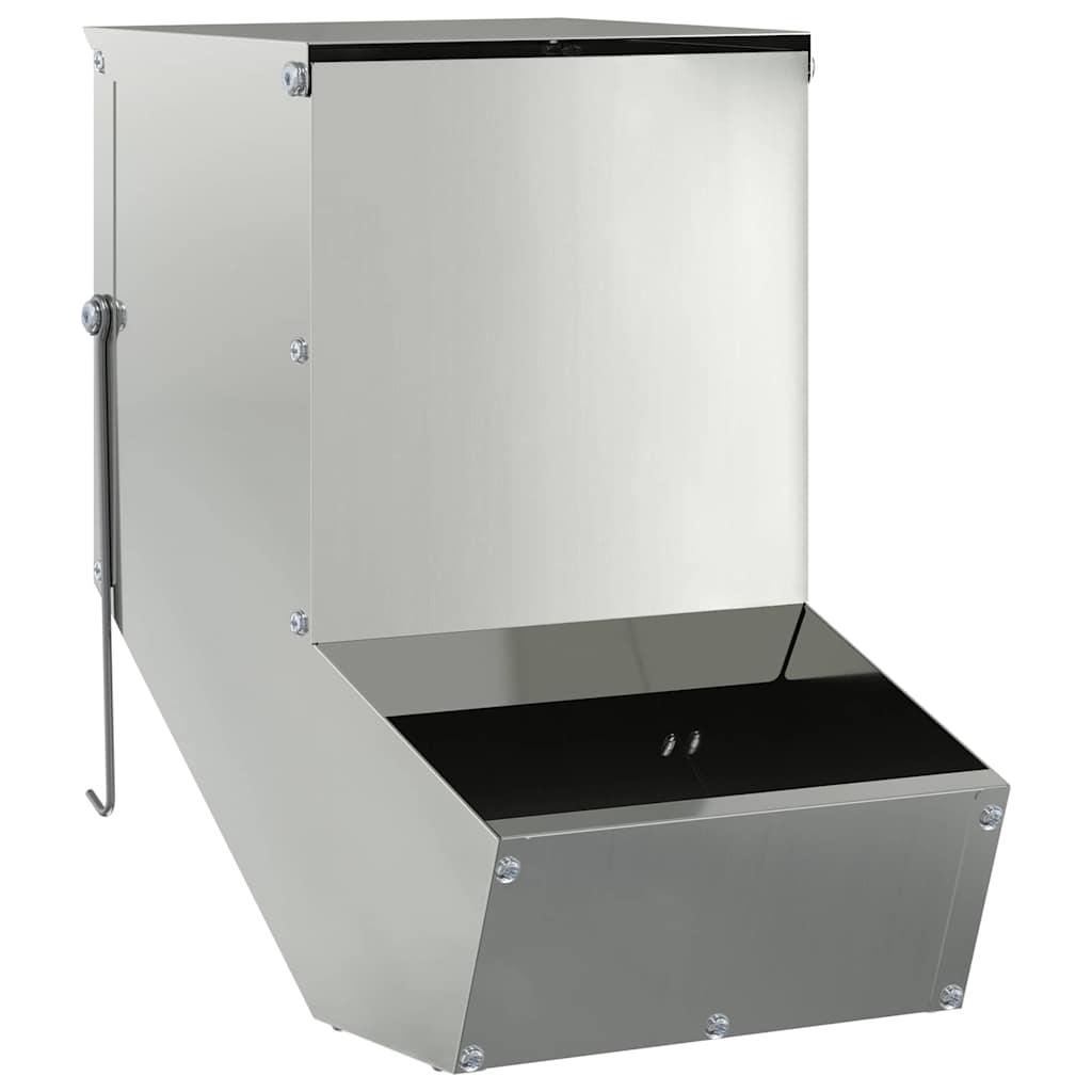 Rabbit Feeder Silver 17.5 x 26 x 28.5 cm Galvanised Steel