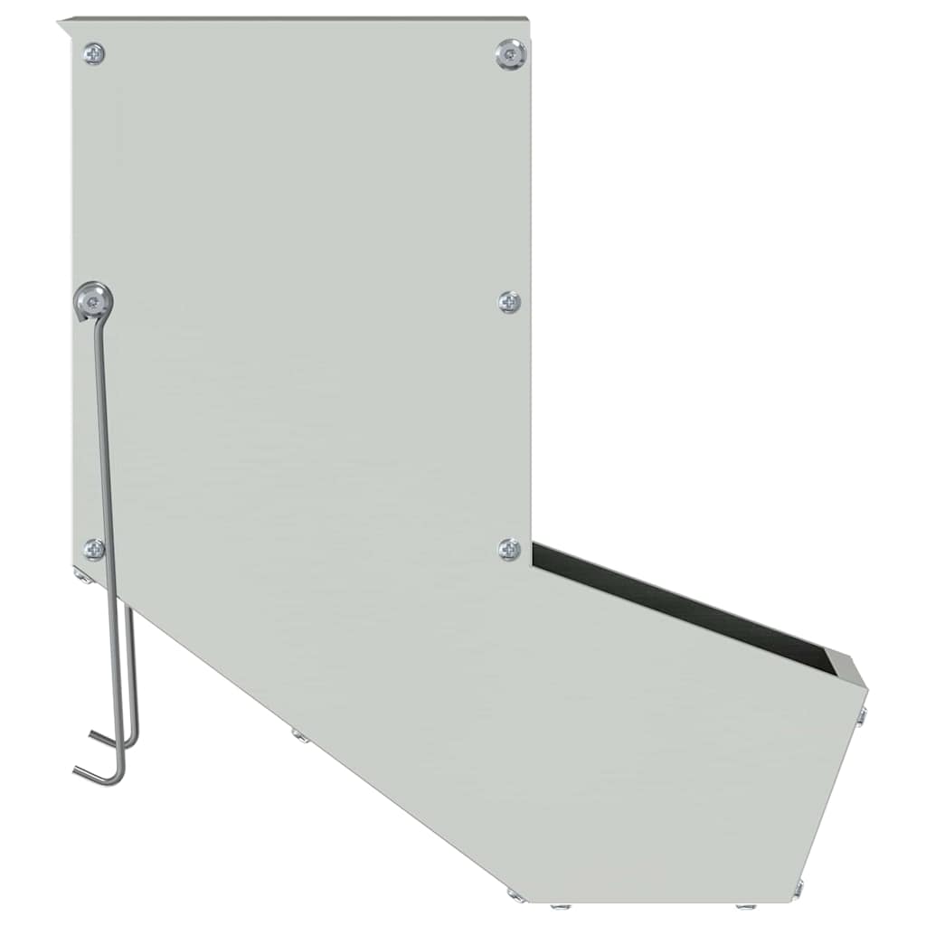 Rabbit Feeder Silver 17.5 x 26 x 28.5 cm Galvanised Steel