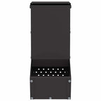 Rabbit Feeder Black 12.5 x 26 x 28.5 cm Cold-Rolled Steel