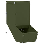 Rabbit Feeder Olive Green 12.5 x 26 x 28.5 cm Cold-Rolled Steel