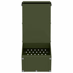 Rabbit Feeder Olive Green 12.5 x 26 x 28.5 cm Cold-Rolled Steel