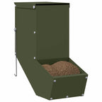 Rabbit Feeder Olive Green 12.5 x 26 x 28.5 cm Cold-Rolled Steel