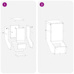 Rabbit Feeder Silver 12.5 x 26 x 28.5 cm Galvanised Steel